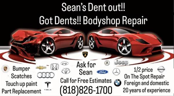 Sean’s Dent Out!!! Mobile Auto Body Dent Repair Services (Got Dents or Damage) Sean’s Dent Out!!! Mobile Auto Body Dent Repair Services (Got Dents or Damage)