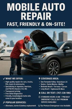Mobile Auto Repair &amp; Mechanic Services (Carson)s
