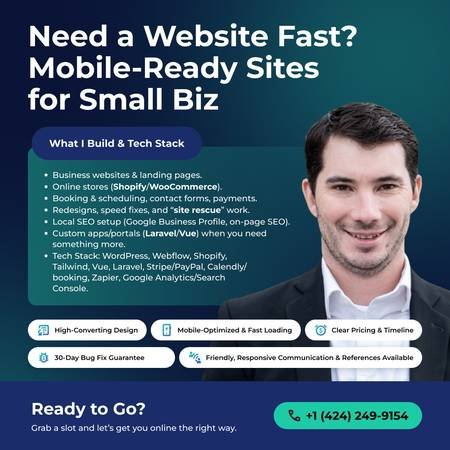LA Web Designer and Developer for Fast, Mobile-Ready Sitess