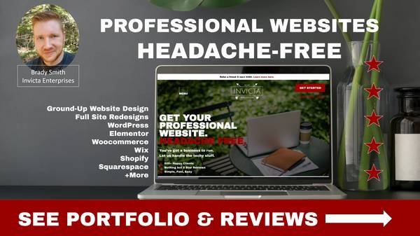 Expert Web Developer - Top-Tier Website Design - View My Portfolio (Call or Text Brady - 213-583-1878) Expert Web Developer - Top-Tier Website Design - View My Portfolio (Call or Text Brady - 213-583-1878)