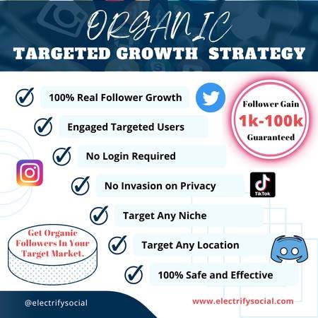 Organic Followers, Targeted Follower Growth, Social Media Growth Organic Followers, Targeted Follower Growth, Social Media Growth
