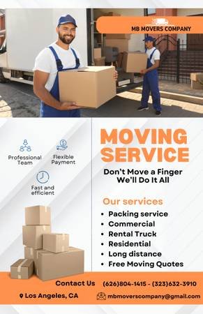 MB Movers Company - Very Good Service - $75 Dollars Per Hour (Los Angeles and All Surrounding Areas) MB Movers Company - Very Good Service - $75 Dollars Per Hour (Los Angeles and All Surrounding Areas)