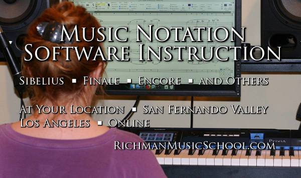 Music Notation Software Instruction - In Home/Online (San Fernando Valley, Los Angeles) Music Notation Software Instruction - In Home/Online (San Fernando Valley, Los Angeles)