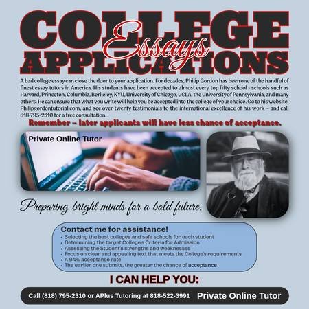 College Application Essays - Finest Certified Tutor in Los Angeles College Application Essays - Finest Certified Tutor in Los Angeles