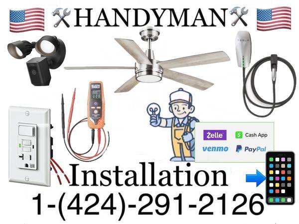 Affordable Handyman, Lighting, Dimmer Switches, Outlets, and Ceiling Fan Servicess