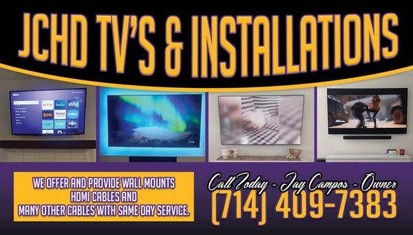TV Wall Mounting with Free Mount - TV Installation for $98.00 (714-409-7383 for Same Day Service, Call Anytime) TV Wall Mounting with Free Mount - TV Installation for $98.00 (714-409-7383 for Same Day Service, Call Anytime)