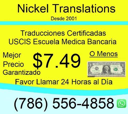 Translations $7.49 TRADUCCIONES $7.49 OR LESS All Languages Available (Santa Monica Virtual Service Available Worldwide Since 2001) Translations $7.49 TRADUCCIONES $7.49 OR LESS All Languages Available (Santa Monica Virtual Service Available Worldwide Since 2001)