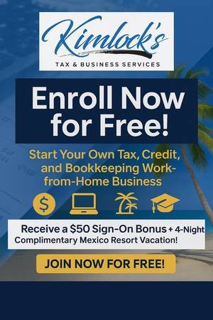 Free Tax Preparer Training - Work from Home - Earn Up to Six Figures in Los Angeles, Californias
