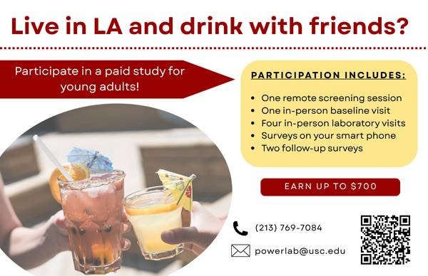 USC Study Seeking Frequent Drinkers (Up to $700 Compensation Available)s