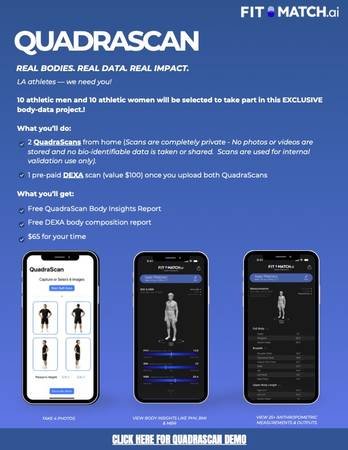 Elite Athletes Wanted for Game-Changing Body Composition Study (Los Angeles)s